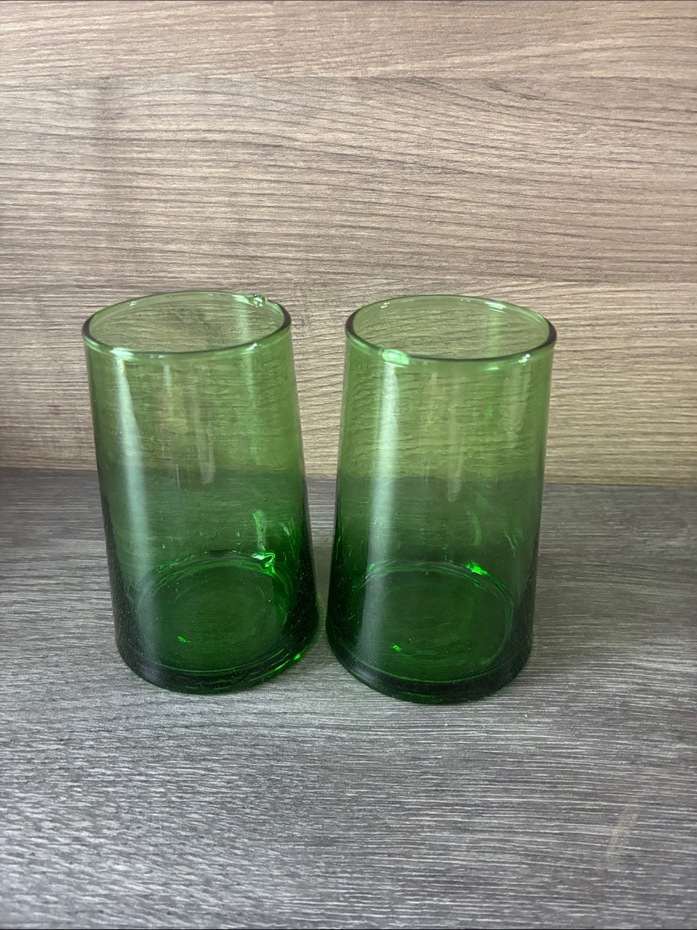 Green Moroccan Beldi Glasses Set of 2